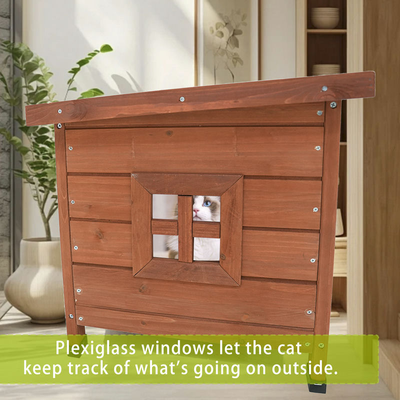 Cat House Waterproof Feral Kitty Shelter Outdoor Indoor Rabbit Hutch for Bunnies,Cats,Dogs and Other Small Animals - Image 7