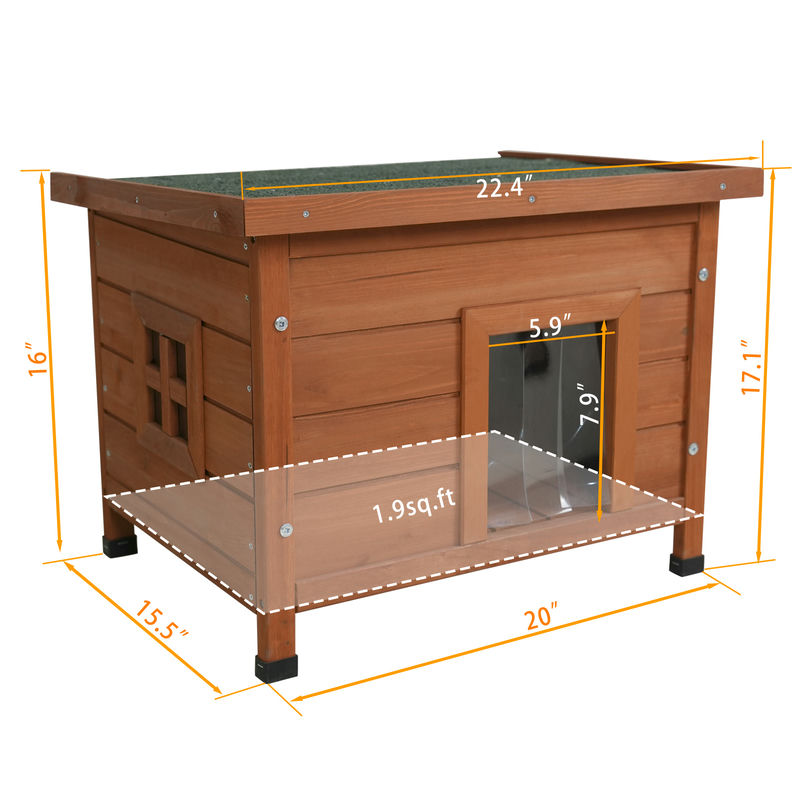 Cat House Waterproof Feral Kitty Shelter Outdoor Indoor Rabbit Hutch for Bunnies,Cats,Dogs and Other Small Animals - Image 4