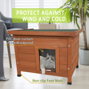 Cat House Waterproof Feral Kitty Shelter Outdoor Indoor Rabbit Hutch for Bunnies,Cats,Dogs and Other Small Animals